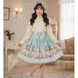 BODY LINE Hime Gyaru Lolita Cinderella Royal Bunny Skirt Japanese size 2L